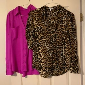 2 Express Long sleeve button up shirts